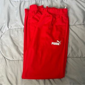 L Bright Red Puma Joggers
